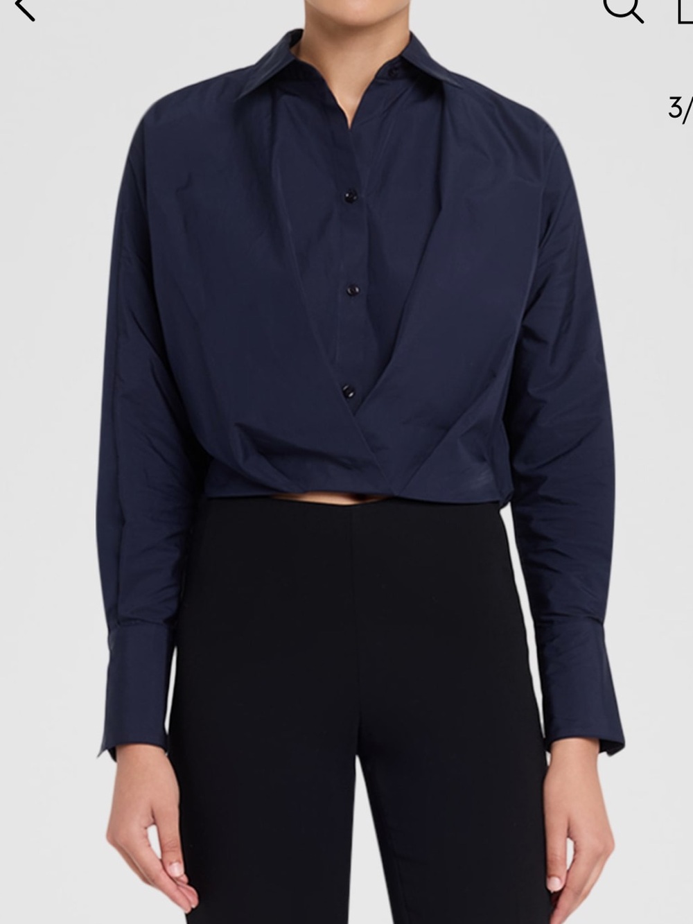 TWP Taken Cropped Cotton Poplin top